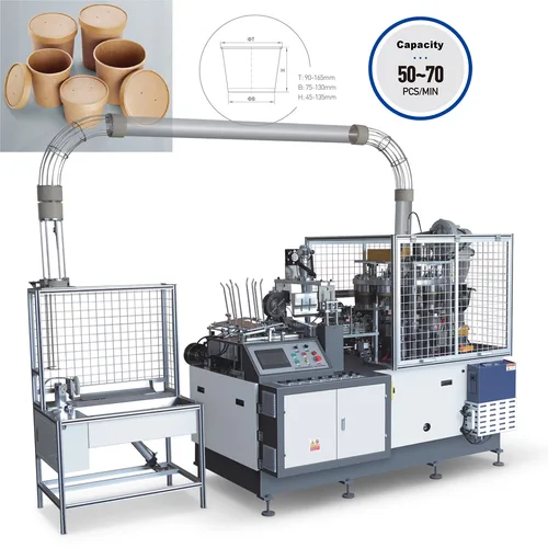Máquina automática para fabricar tazones de papel Máquina para fabricar tazones de papel para sopa Máquina para fabricar vasos de papel de gran tamaño